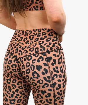 Iconic Series Leopard Skin Leggings - Tan