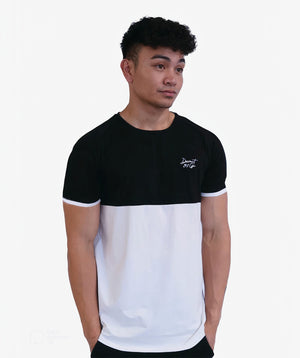 LIMITED EDITION PANEL TEE - BLACK/WHITE