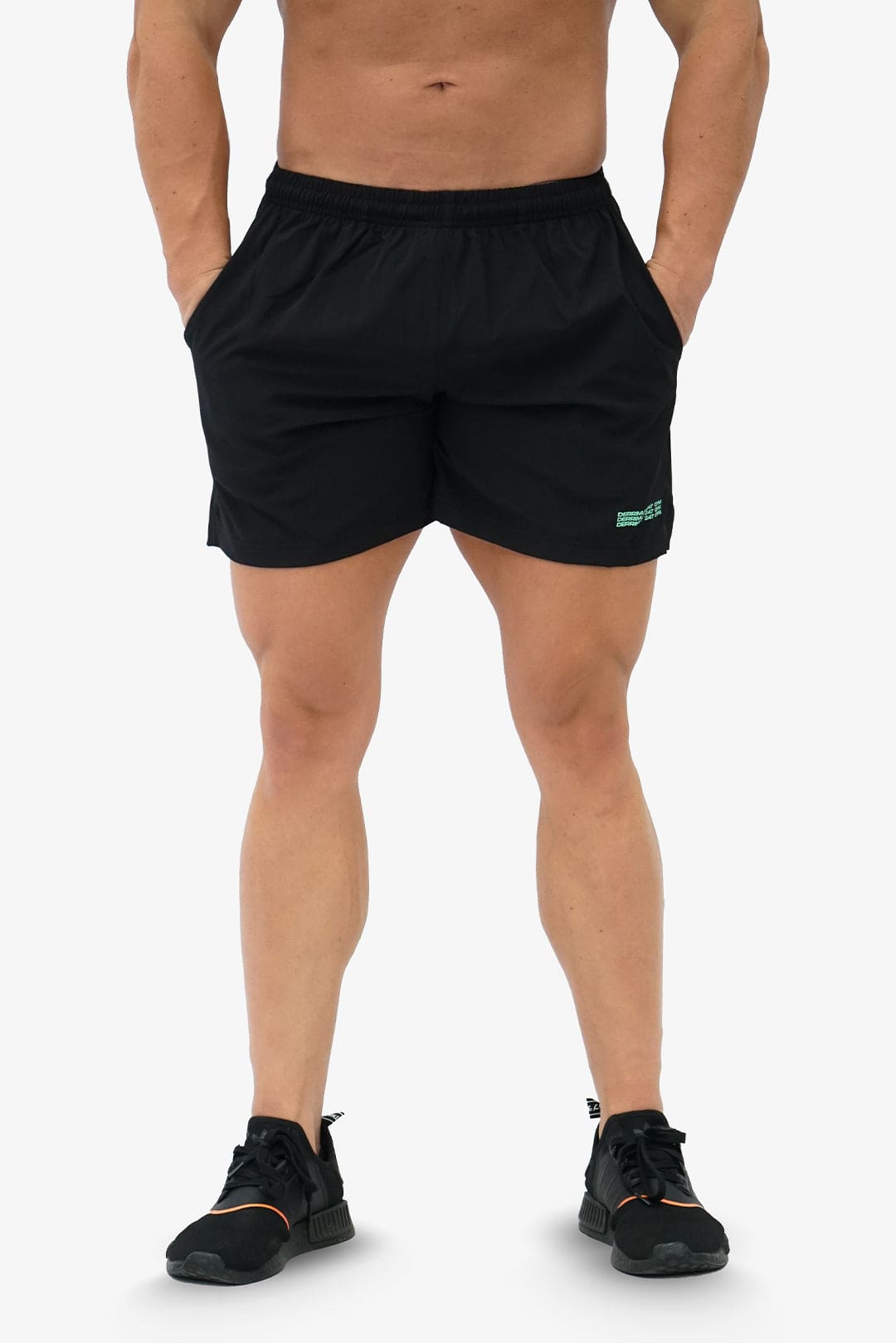 TRIPLE STACKED SHORTS -  BLACK/GREEN