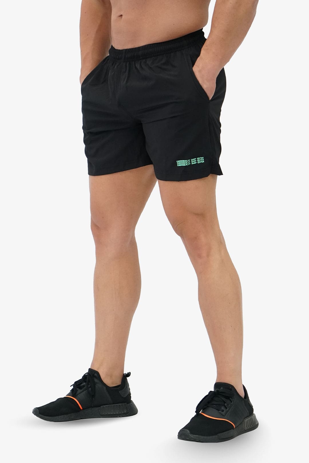 TRIPLE STACKED SHORTS -  BLACK/GREEN
